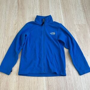 Boys The North Face Blue Zip-Up Fleece Hoodie